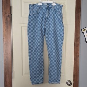 Checkered Blue Jeans
